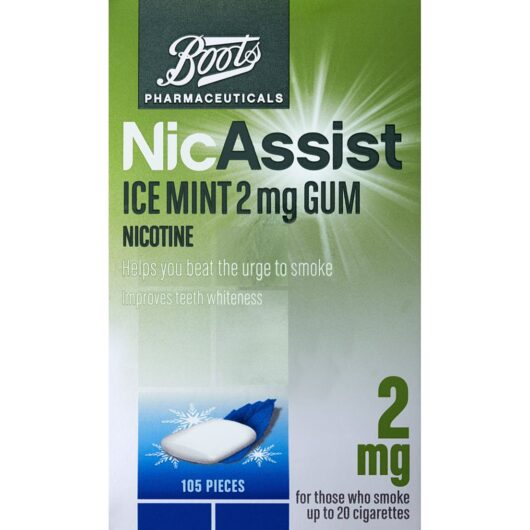 Boots Nicassist Ice Mint 2Mg Gum - 105 Pieces