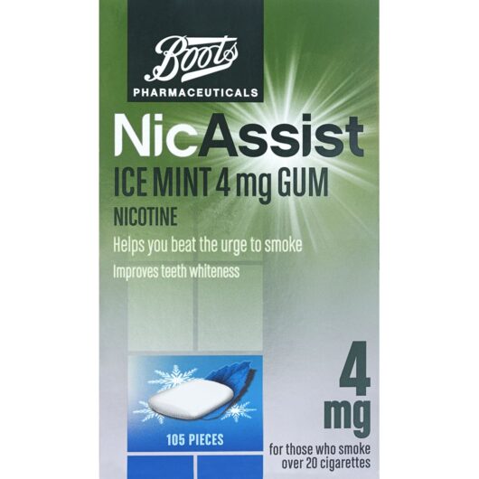 Boots Nicassist Ice Mint 4Mg Gum - 105 Pieces
