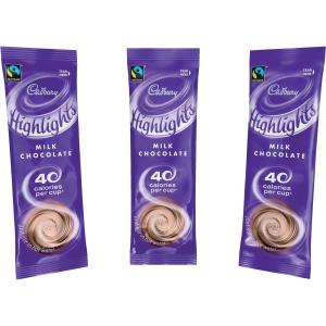 Cadbury Chocolate Highlights Fairtrade Hot Chocolate Powder Sachets