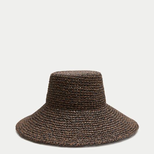 M&S Straw Scalloped Edge Hat Chocolate Mix
