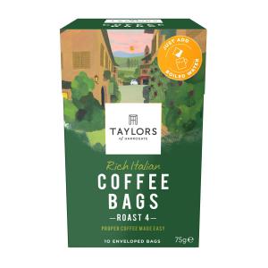 Taylors Rich Italian Coffee Bags Ref 0403390 Pack 10 157638